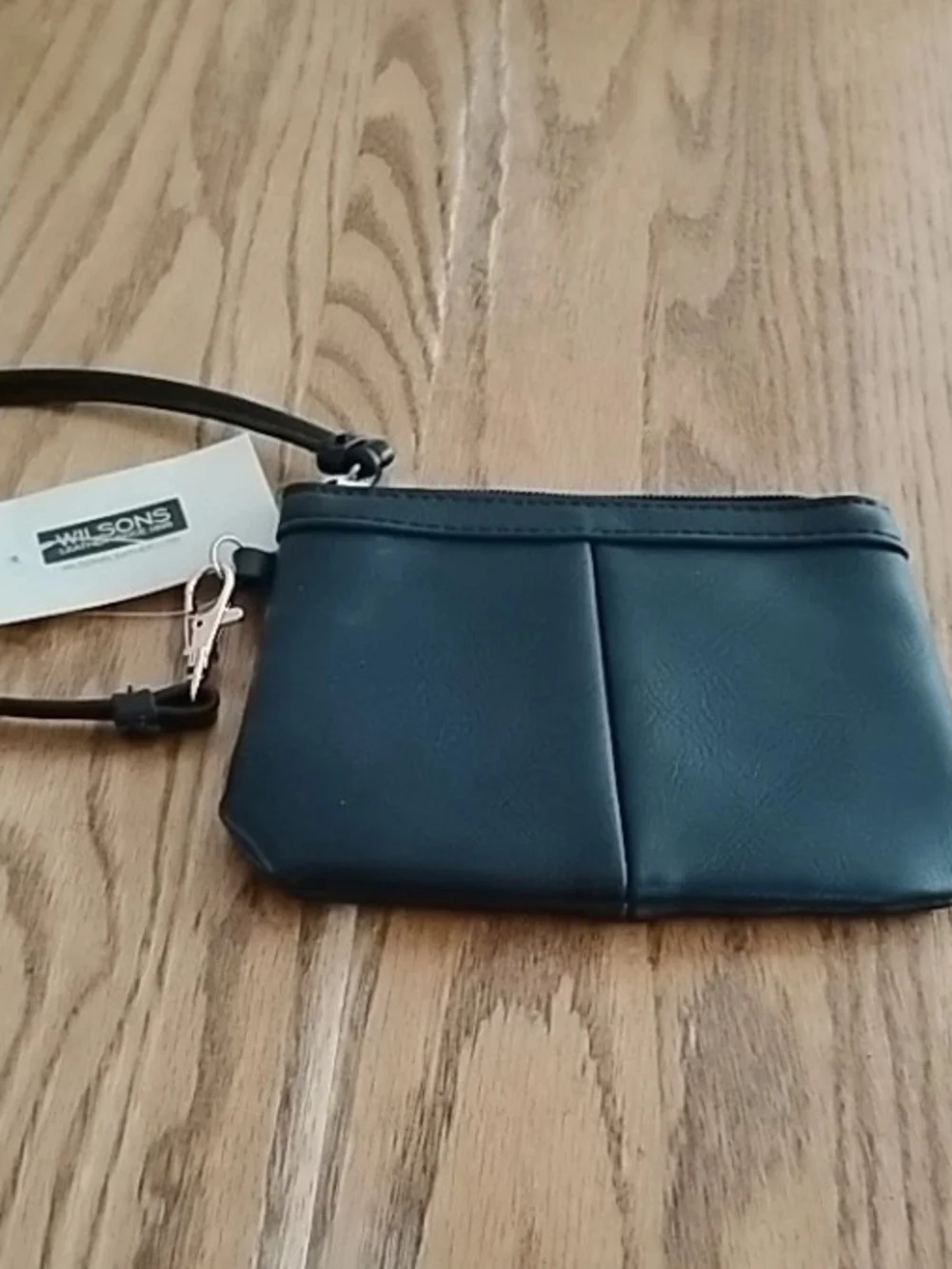 Wilsons Leather - Black Leather - Wristlet Clutch - NEW with Tags